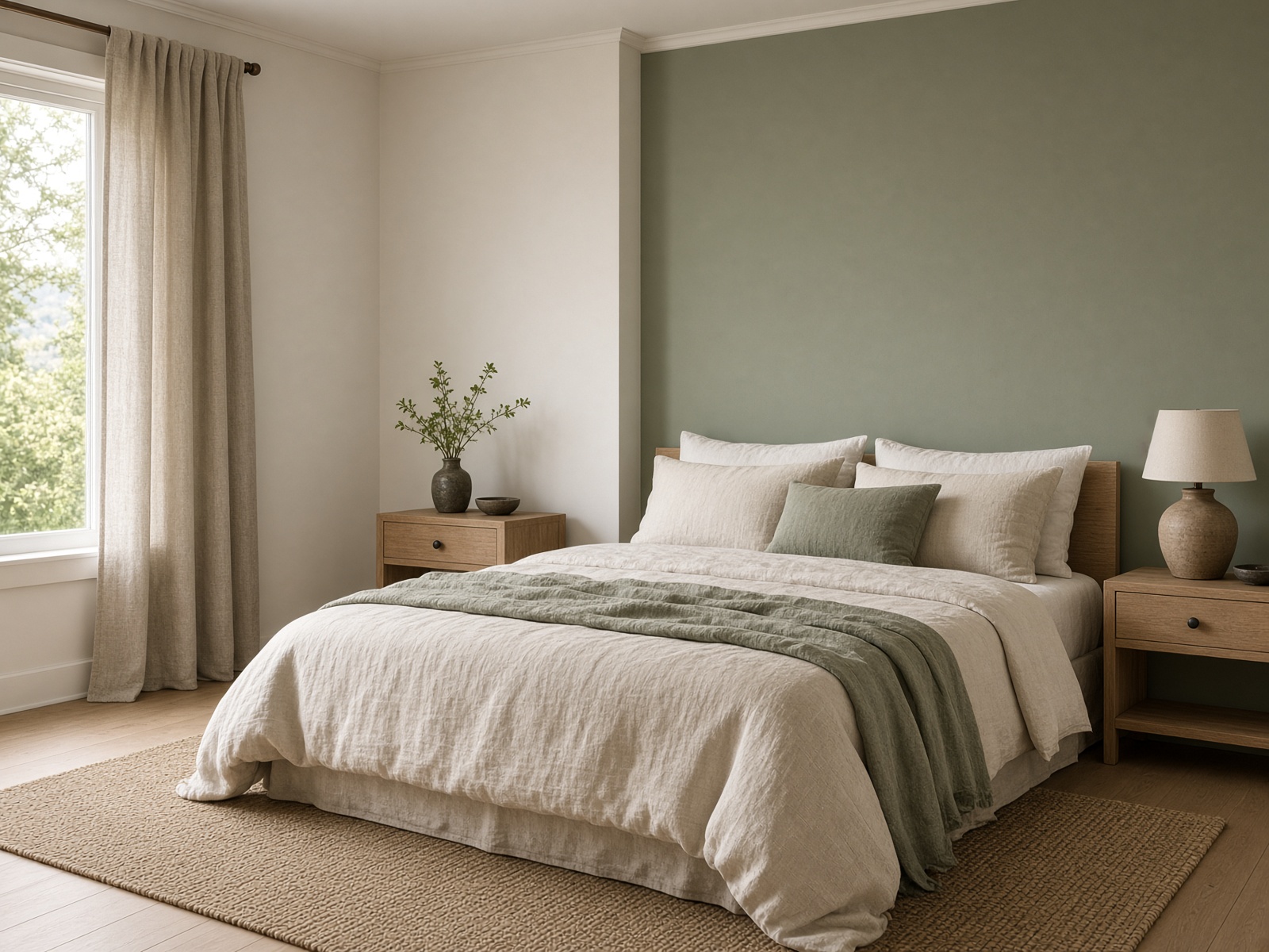 Parksville bedroom with clay-white walls