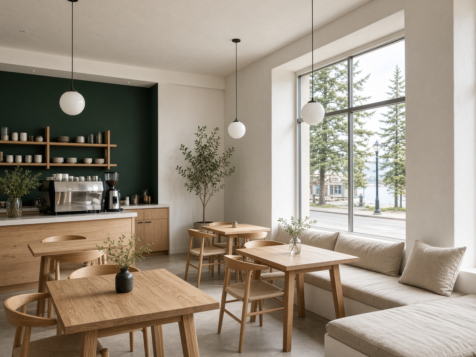 Nanaimo café interior after commercial painting
